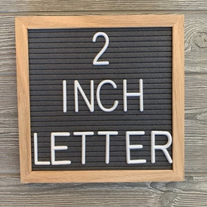 Letter Board Letters 2 Inch White Modern Font 2 Sheets 