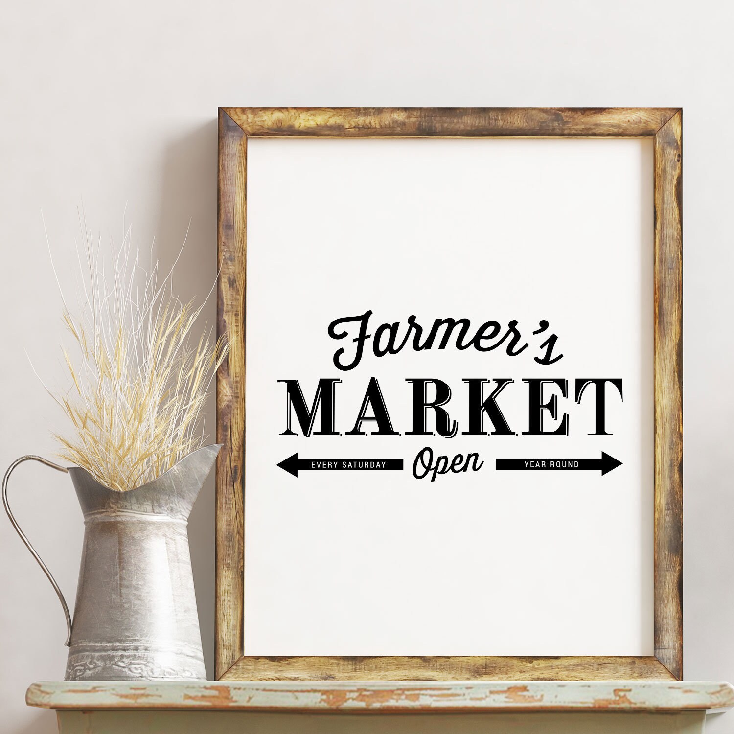 Farmers Market Printable Wall Art for Modern Farmhouse Home Etsy