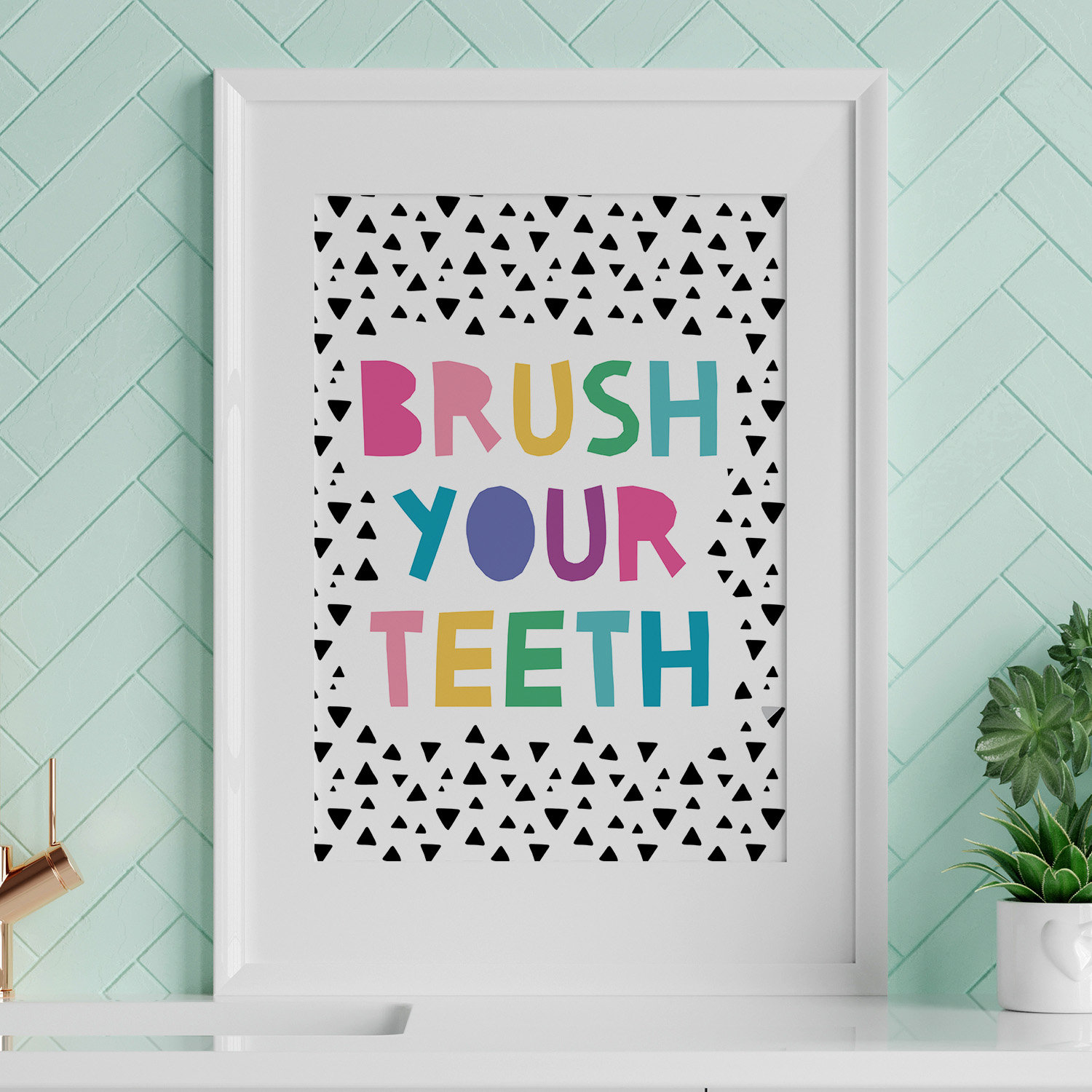 Brush Your Teeth, PRINTABLE, Nursery Print, Brush Your Teeth Wall Art ...