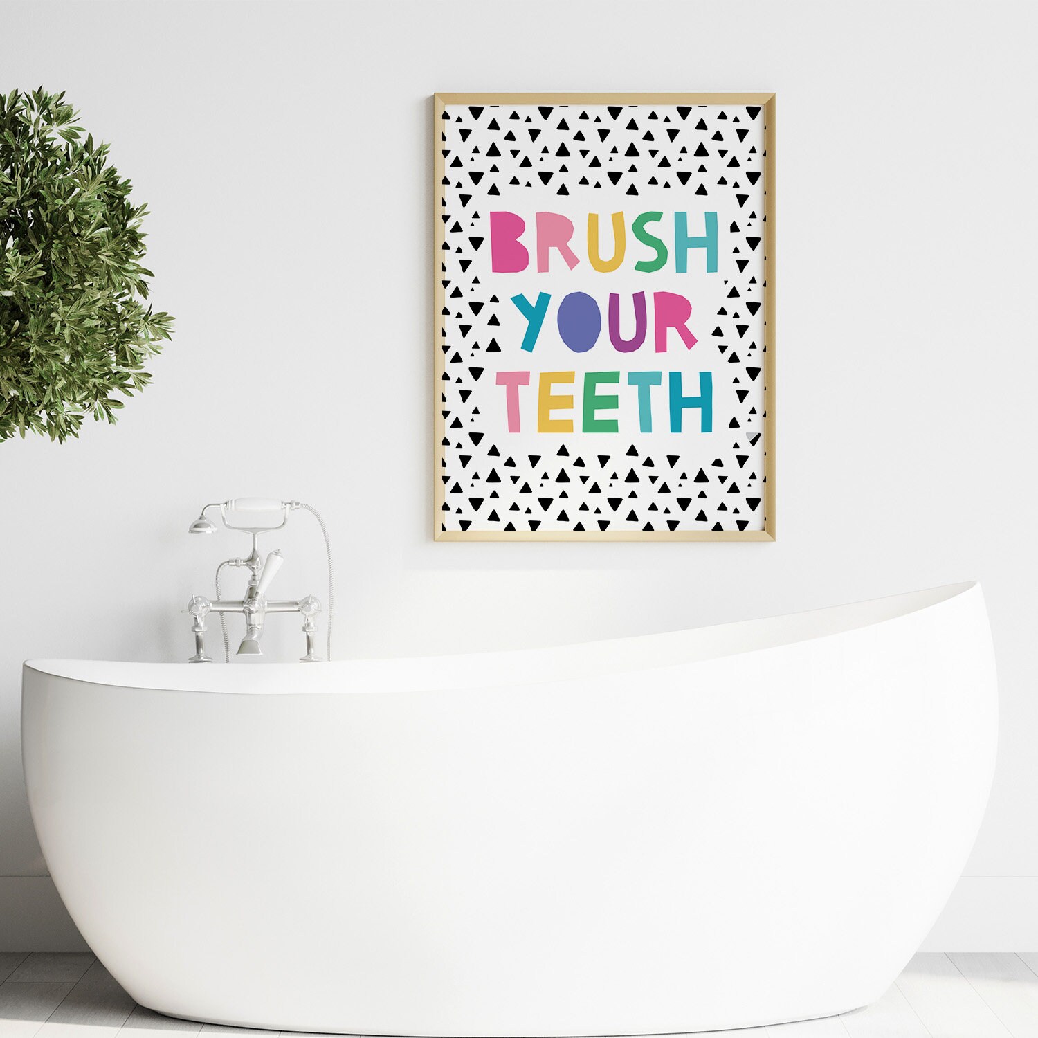 Brush Your Teeth, PRINTABLE, Nursery Print, Brush Your Teeth Wall Art ...