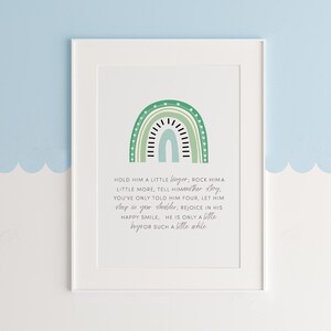 Halt ihn ein bisschen länger Digital Art Print, Regenbogen Kinderzimmer Dekor, Regenbogen Baby Poster, Regenbogen Zitat Druck, Regenbogen Kunst printable