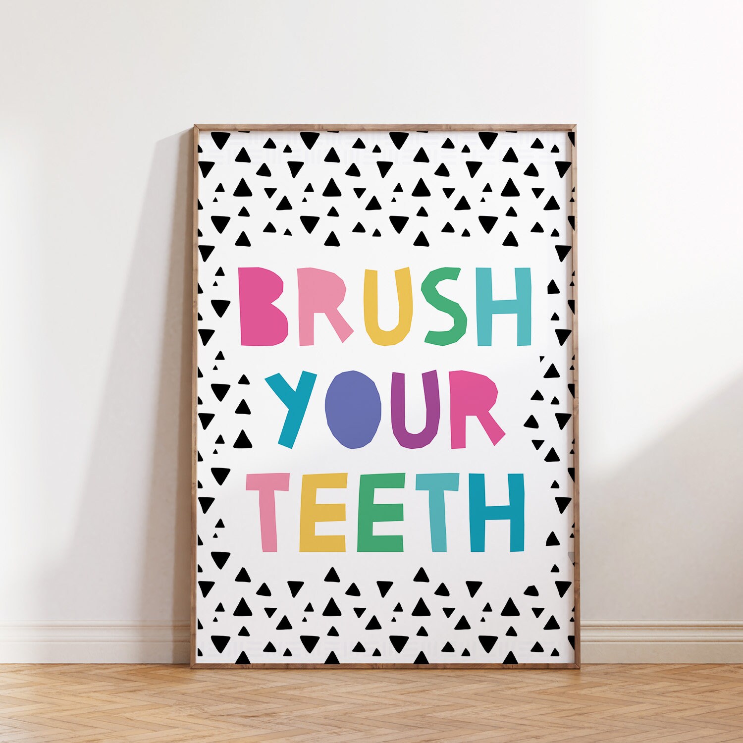 Brush Your Teeth, PRINTABLE, Nursery Print, Brush Your Teeth Wall Art ...