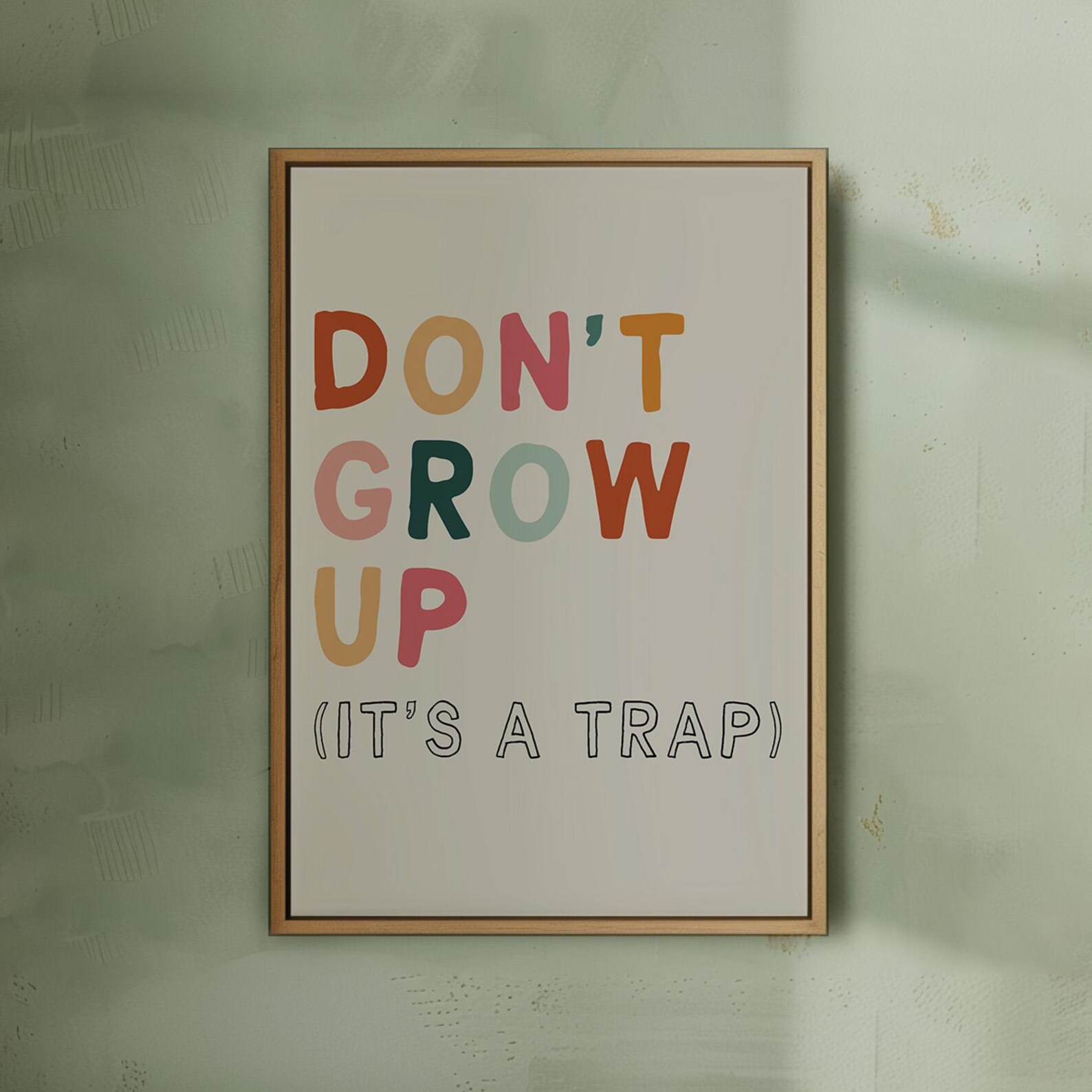 Dont Grow up Its A Trap Wall Art, Playroom Poster, Playroom Decor ...