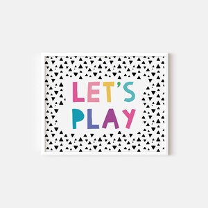 Let's Read Print, Rainbow Playroom Decor, Toddler Wall Art, Kids Room Decor, Homeschool Decor, Nursery wall art, Digital Download
