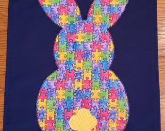 Easter Gift Bunny Rabbit Lover's Autism Awareness Garden Flag