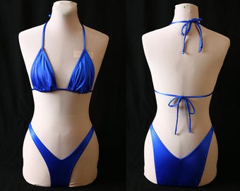 PDF Pattern Set - Teardrop Bikini Top + V-Cut Bikini Posing Suit Bottom for Fitness & Bodybuilding - XS Includes instructions