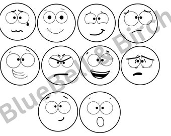 Emotions Coloring Pages | Facial Expressions, Learning Activity (PDF)
