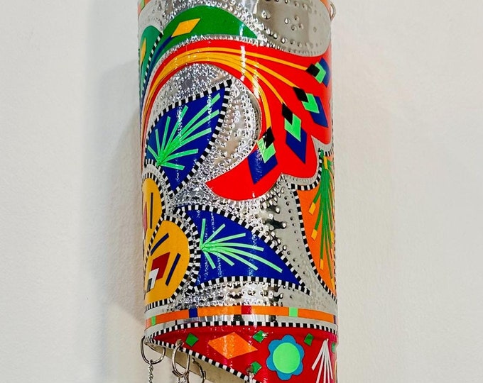 Wind Chime - Colorful Truck Art Hanging Decor for Outdoors, Unique Garden Gift, Rustic Style Home Accent, Handmade Wind Catcher