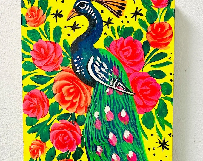 Truck Art Hand Painted Wall Hanging Key Holder - Rustic Home Decor, Unique Gift, Colorful Keys Organizer & Art Piece