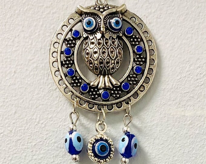 Wall Hanging Evil Eye Decor - Boho Home Decor, Protective Charm, Spiritual Wall Art, Feng Shui Gifts, Handmade Wall Hanging
