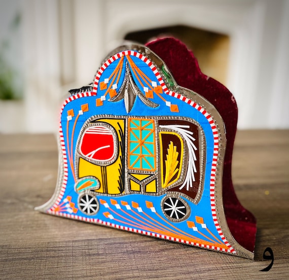 Handmade Napkin Holder: Truck Art Chamak Patti Design