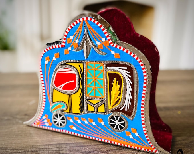 Napkin Holder | Truck Art Chamak Patti Design | Unique Home Decor | Handmade Table Accessory | Perfect Gift for Everyone