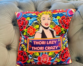 Truck Art Meme Throw Pillow Cover: Desi Home Decor Accent