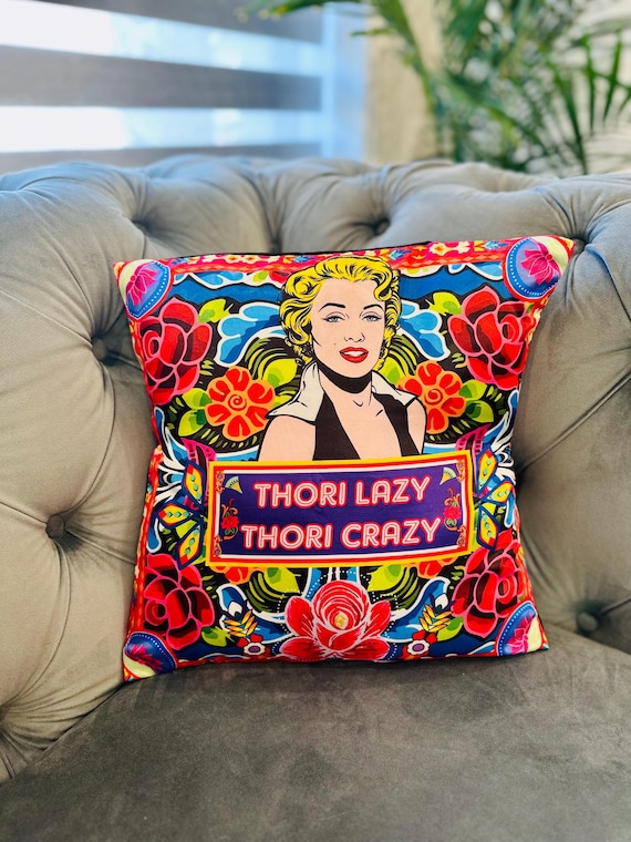 Truck Art Meme Throw Pillow Cover: Desi Home Decor Accent