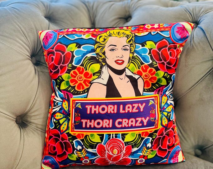 Truck Art Meme Throw Pillow Cover: Desi Home Decor Accent