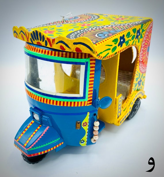 Rickshaw Art: Home Decor, Colorful Statement Piece Large