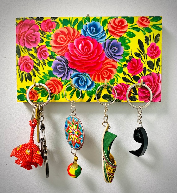 Truck Art Hand Painted Wall Hanging Key Holder | Etsy