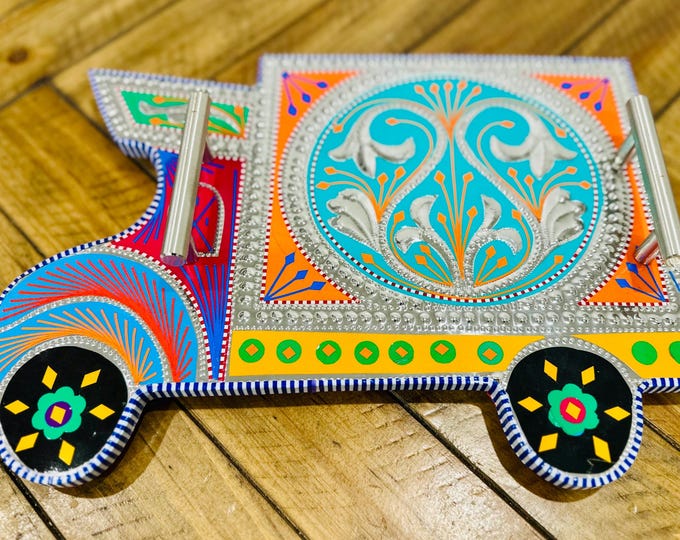 Handmade Truck Tray: Chamak Patti Art Home Decor