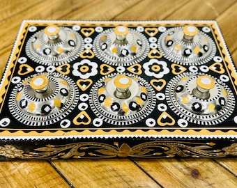 Truck Art Six Bowl Dry Fruit Tray | Handmade Decorative Serving Dish