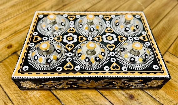 Truck Art Six Bowl Dry Fruit Tray | Handmade Decorative Serving Dish