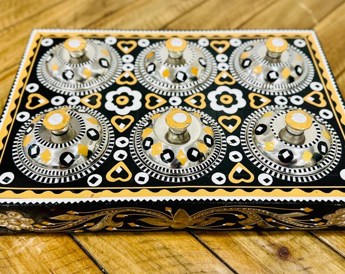 Truck Art Six Bowl Dry Fruit Tray | Handmade Decorative Serving Dish