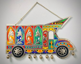 Wall Hanging Truck Art Decor | Unique Handmade Wall Decoration for Home & Office | Bohemian Style Artwork
