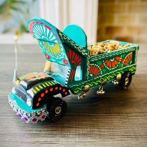 Cute Handmade Handpainted Wooden Truck Art | Rustic Home Decor | Toy Truck | Kids Room Decor | Unique Gift Idea for Children