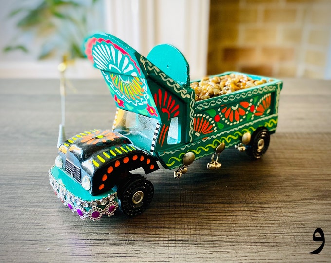 Cute Handmade Handpainted Wooden Truck Art | Rustic Home Decor | Toy Truck | Kids Room Decor | Unique Gift Idea for Children