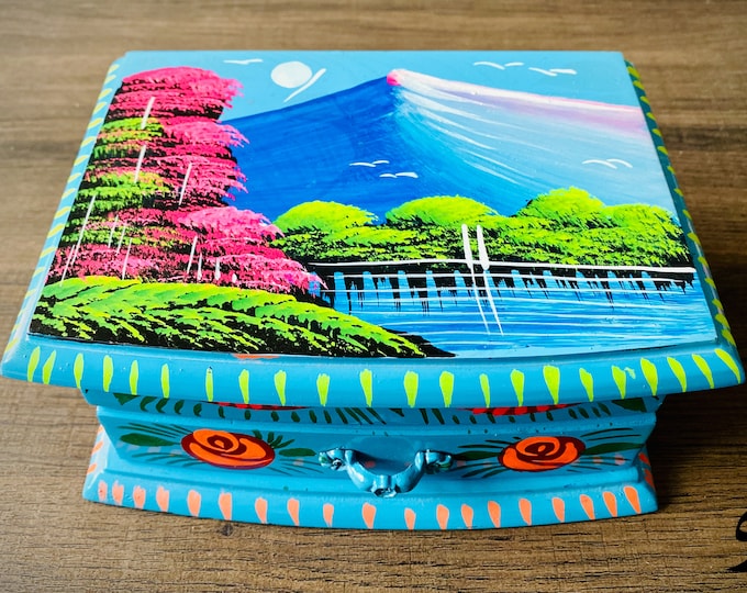 Jewellery Box | Truck Art Hand Painted Storage Organizer | Unique Gift Idea for Her | Colorful Home Decor Box