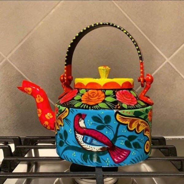 Truck Art Hand Painted Teapot