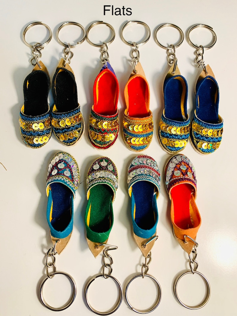 Handmade Sandal Keychains Set: Beach Decor, Summer Accessories Flats