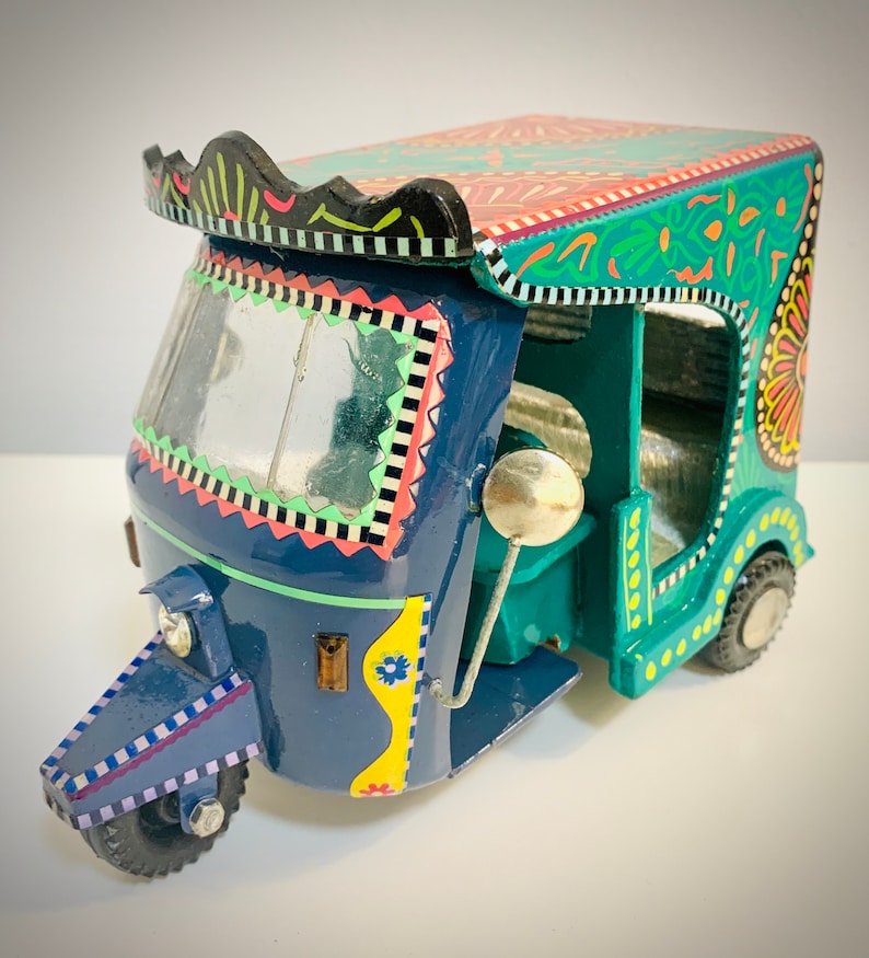 Handmade Rickshaw Art: Medium Home Decor | Colorful Painted - Etsy