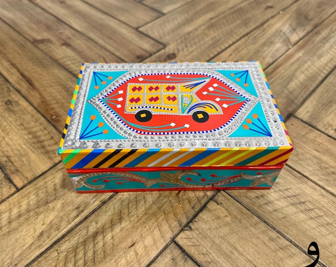 Truck Art Handmade Chamakpatti Art Jewellery Box | Unique Decorative Storage & Gift Idea for Art Lovers