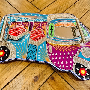 Handmade Home Decor Rickshaw Tray - Chamak Patti Art