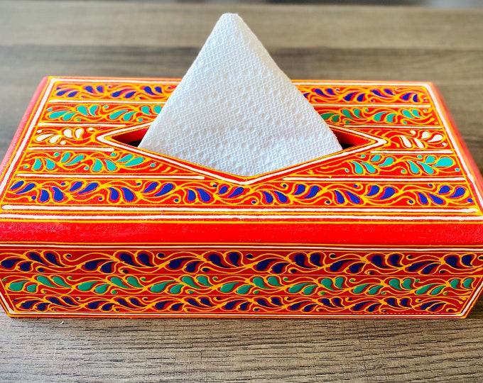 Handmade Wooden Tissue Box: Home Decorative Swati Art