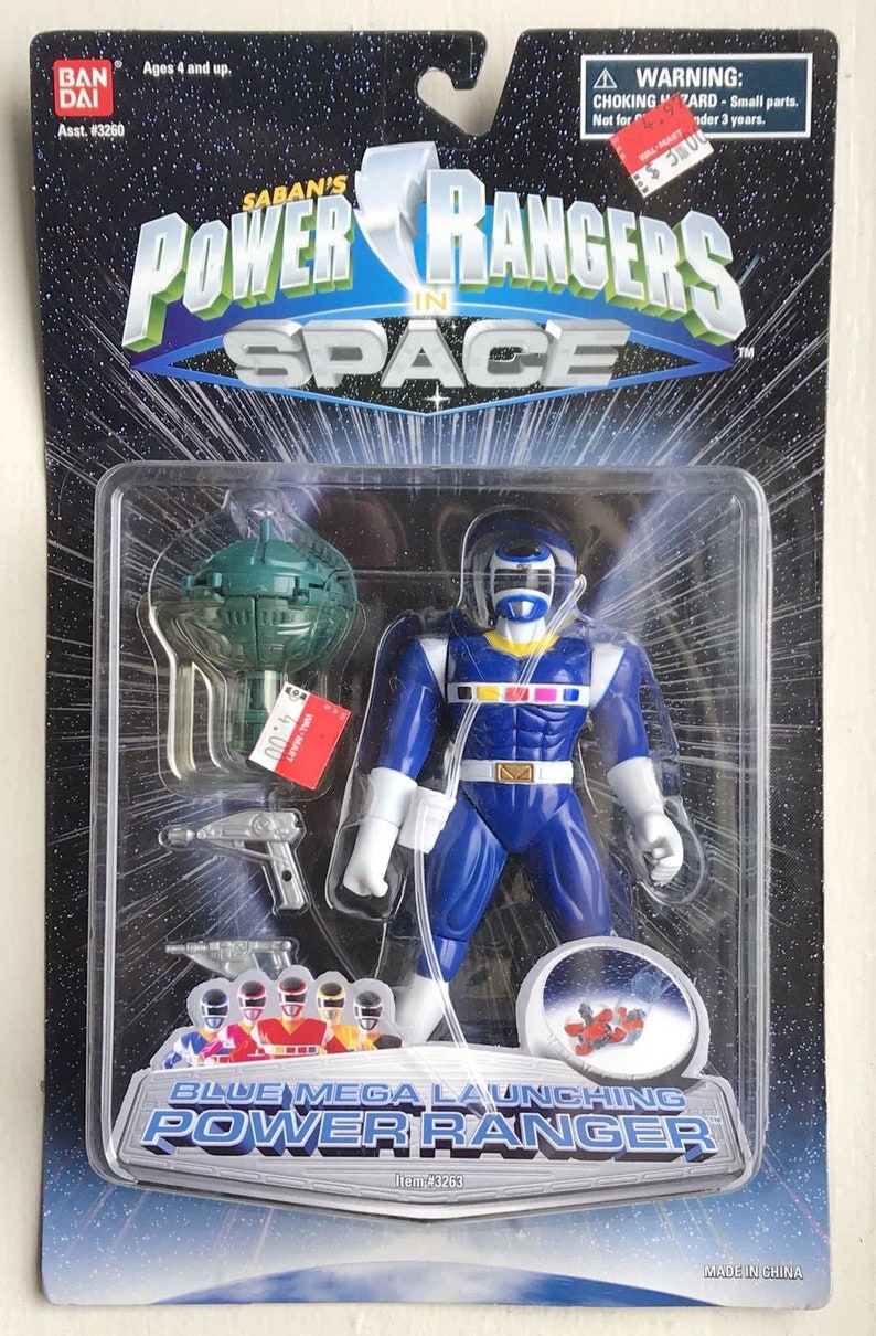 Saban/'s Power Rangers In Space Blue Mega Launching Power Ranger NEW 1997 Bandai