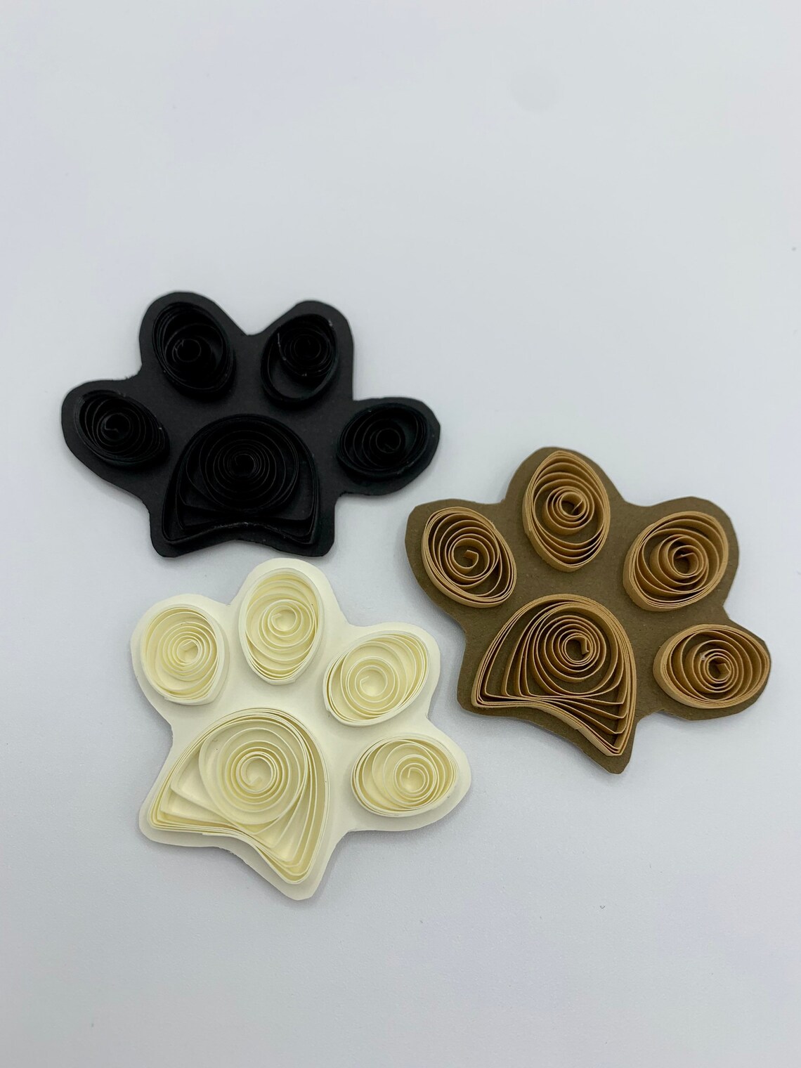 Quilled Paw Print Handmade Quilling Art Etsy