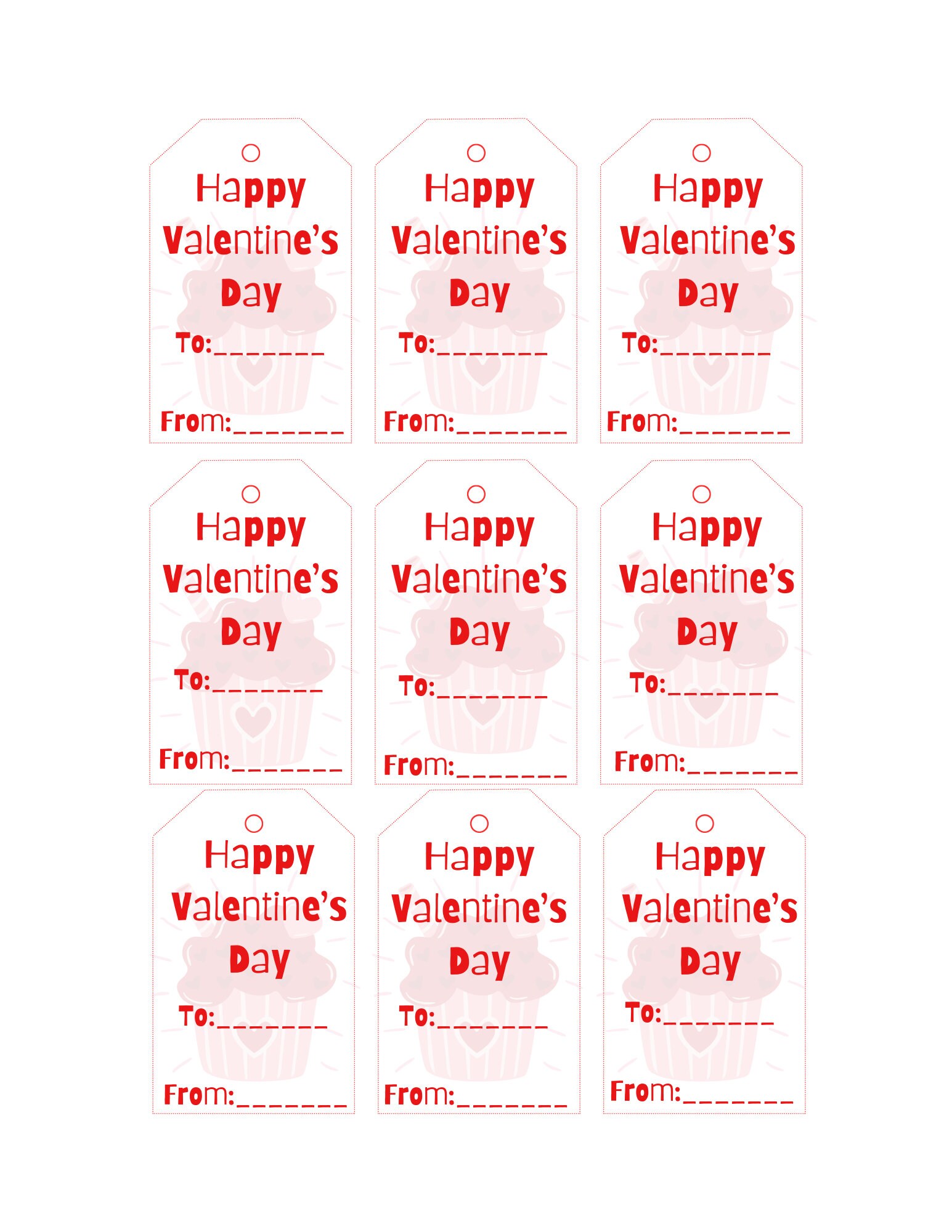 Printable Valentine's Day Gift Tags, Instant Download - Etsy