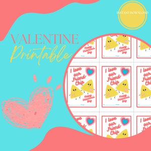 Me encanta nuestra tarjeta de San Valentín imprimible con FriendChip
