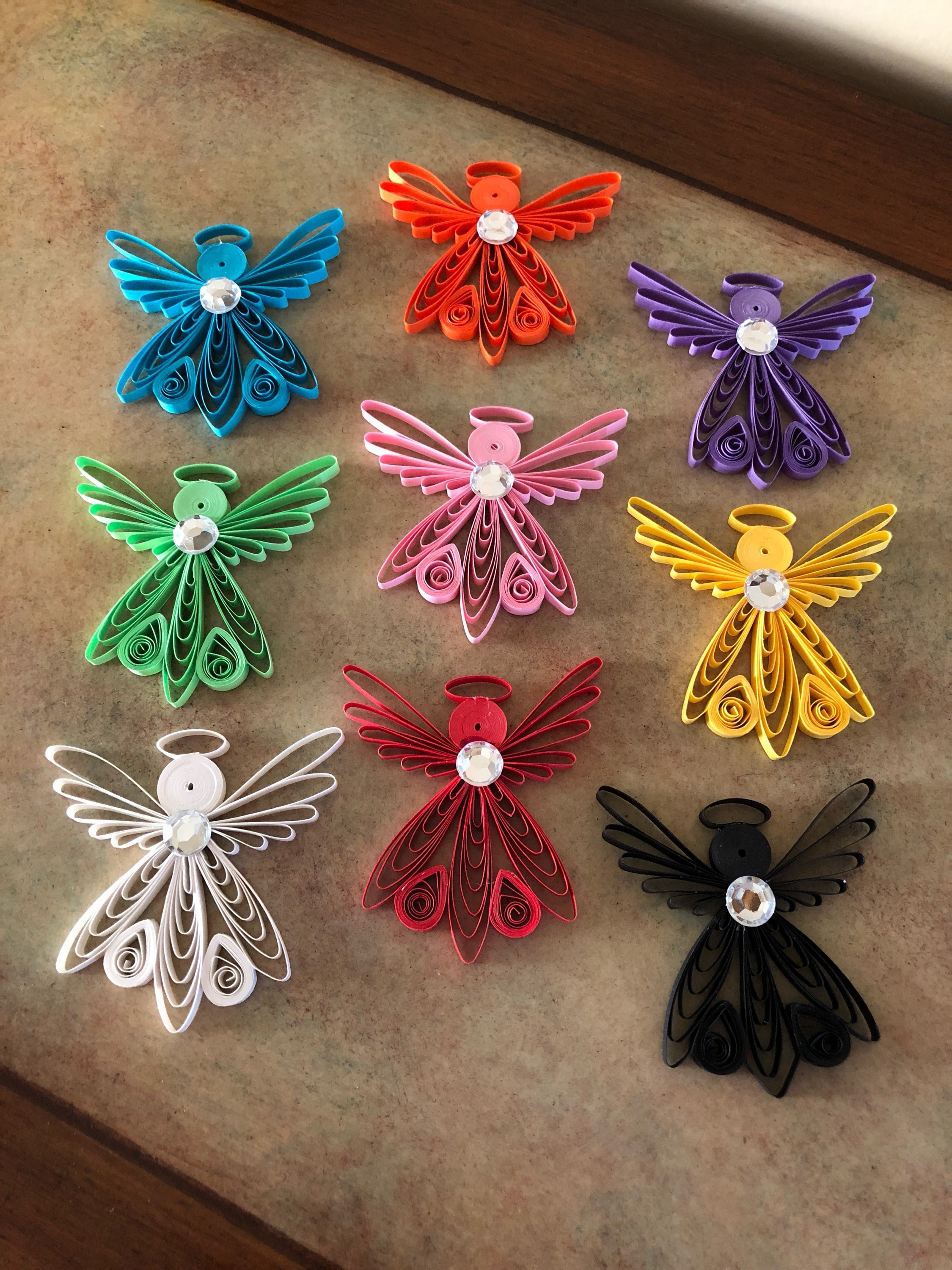 Paper Quilled Angels Set of 9 for 40.00 Etsy