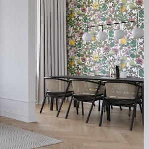carta da parati botanica per la casa, giardino, fiori e pere, murales, piante, decorazioni murali rimovibili o in vinile #B5 FRUTTETO BIANCO