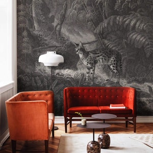Ocelot Jungle Wallpaper: Vintage Style Peel & Stick Wall Decor #L2