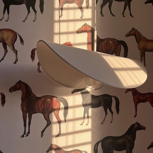 Horses Beige - Wallcolors - Vintage Wallpapers - Living Room decor