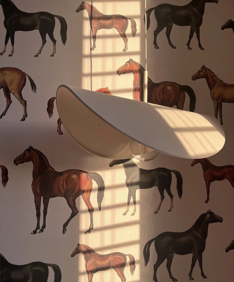 Horses Beige - Wallcolors - Vintage Wallpapers - Living Room decor