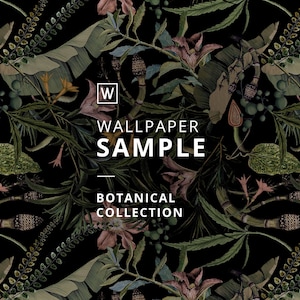 WALLPAPER SAMPLE W11.8"xH33" order #B1-B31|| BOTANICAL || wall mural, peel and stick or vinyl material, bedroom decor, plants print