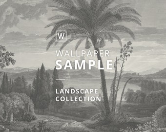 WALLPAPER SAMPLE W11.8"xH33" order #L1-L13 || LANDSCAPE || peel&stick or non-woven wall mural, vintage room decor, scenic