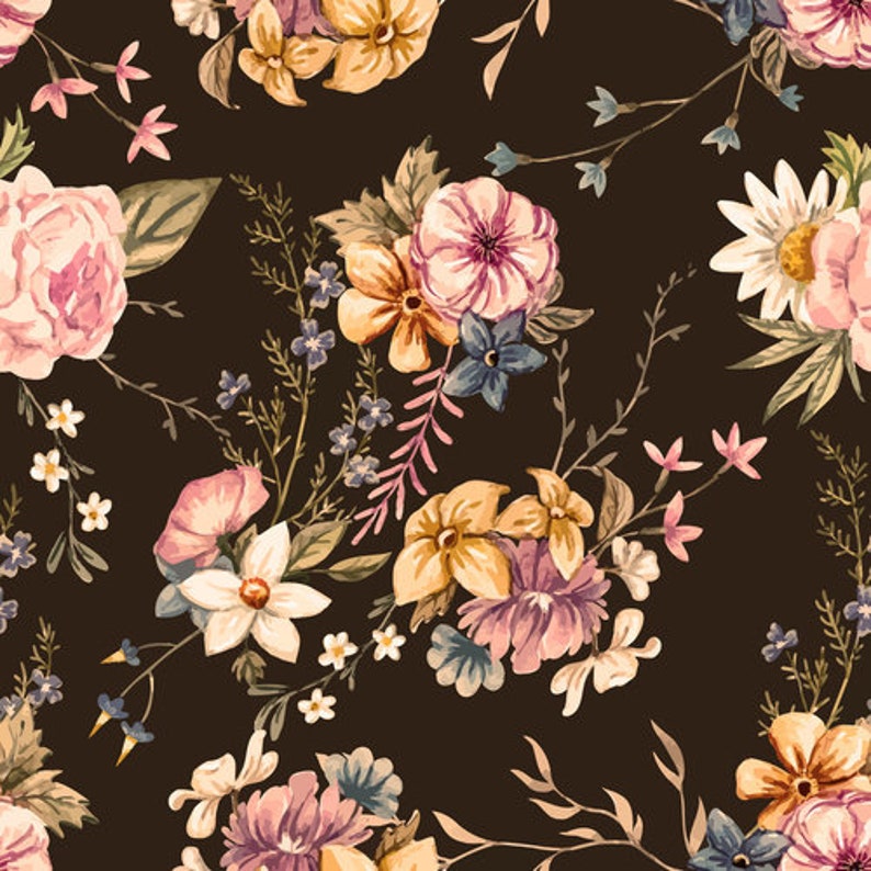 bedroom wall art || #3 roses print vintage bloom removable floral sticker colorful flowers wallpaper