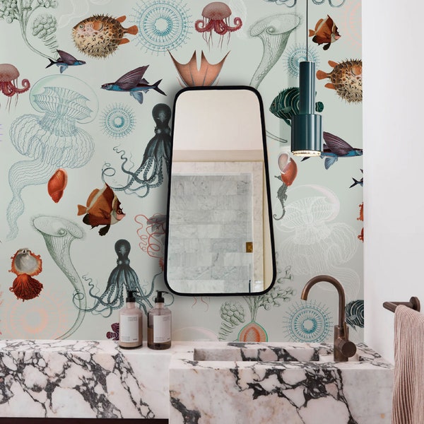Underwater World Wallpaper: Tropical Fish & Coral Reef Wall Mural #C11