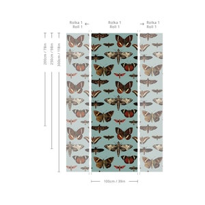 Butterflies Turquoise - Wallcolors - Vintage Wallpapers
