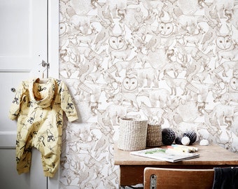 Winter Animals Wallpaper: Arctic Wildlife Wall Mural, Removable or Traditional #K6